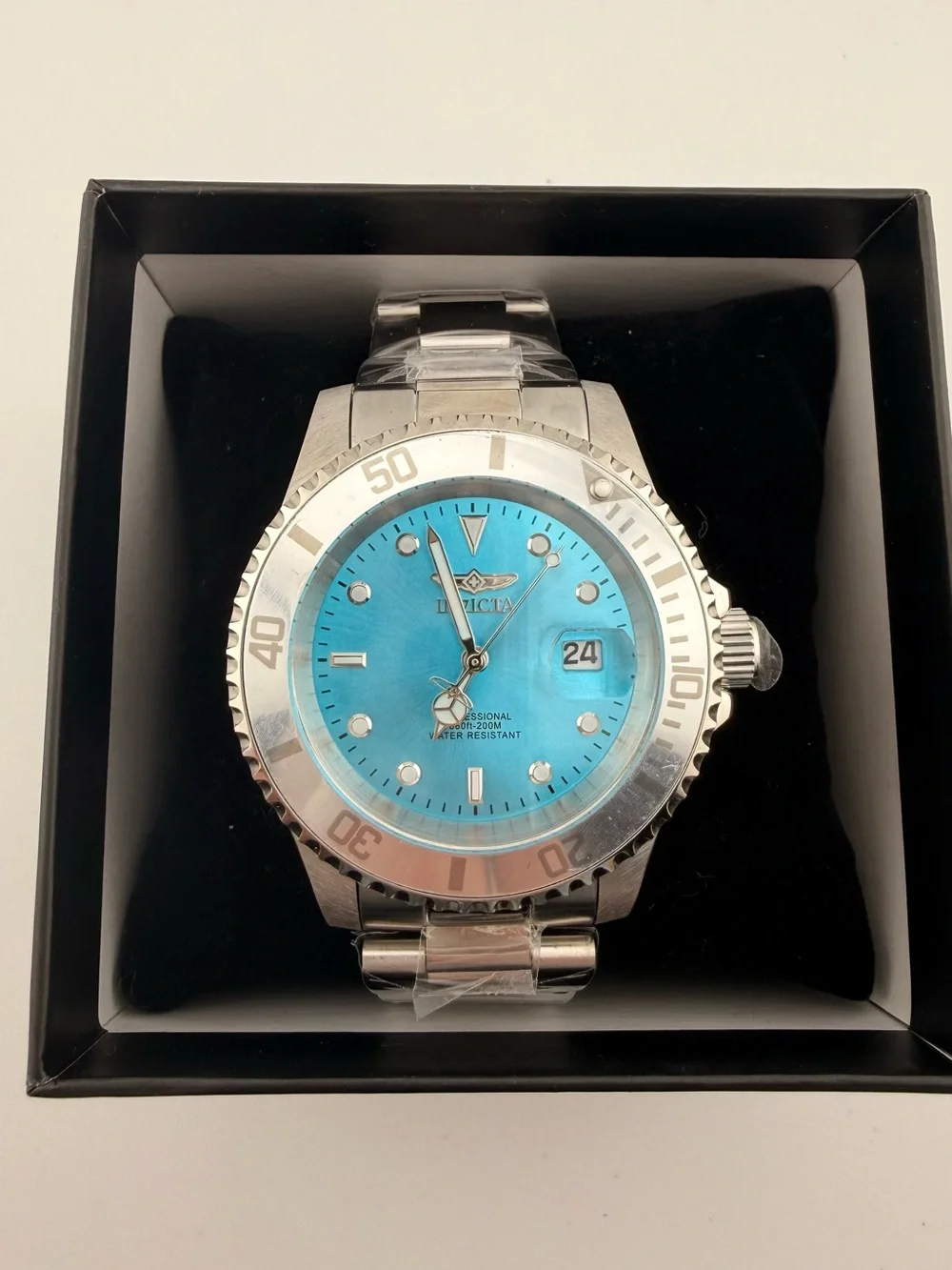 Invicta Pro Diver Currentwave Light Blue Dial Men's Watch 43mm Steel 44715 NIB